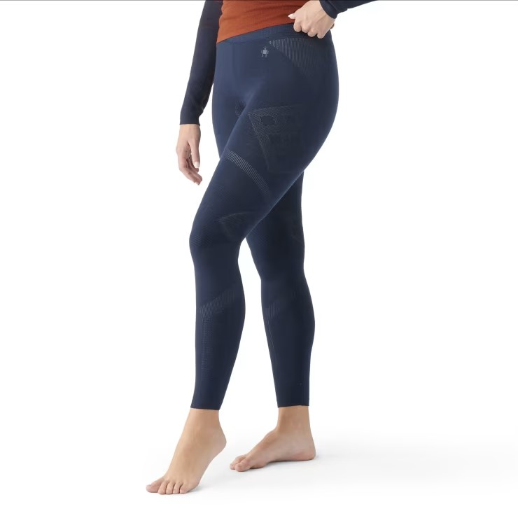 Smartwool Women's Intraknit Thermal Merino Base Layer Bottom-Deep Navy/Pewter Blue-Killington Sports