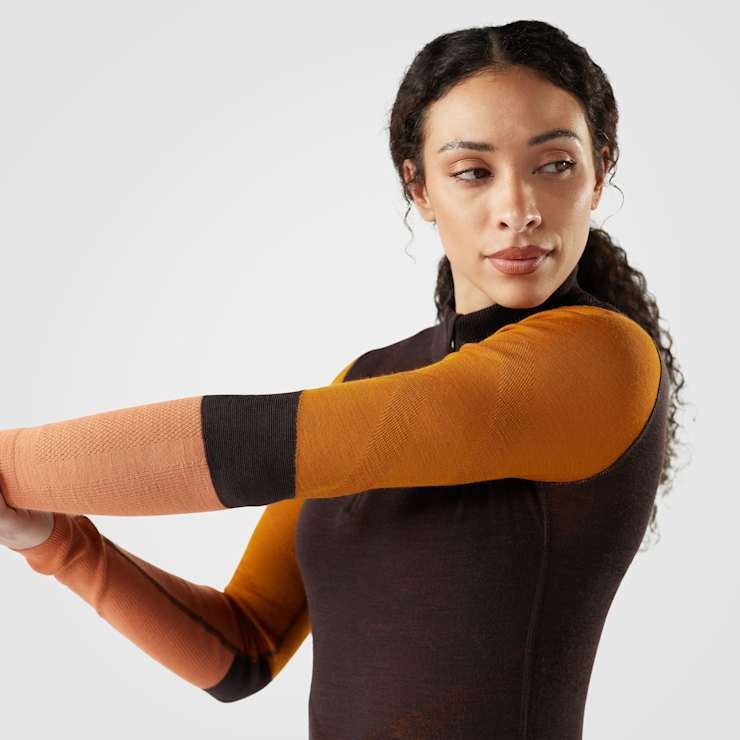 Smartwool Women's Intraknit™ Thermal Merino Base Layer Colorblock 1/4 Zip-Killington Sports