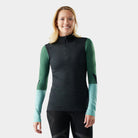 Smartwool Women's Intraknit™ Thermal Merino Base Layer Colorblock 1/4 Zip-Charcoal-Killington Sports