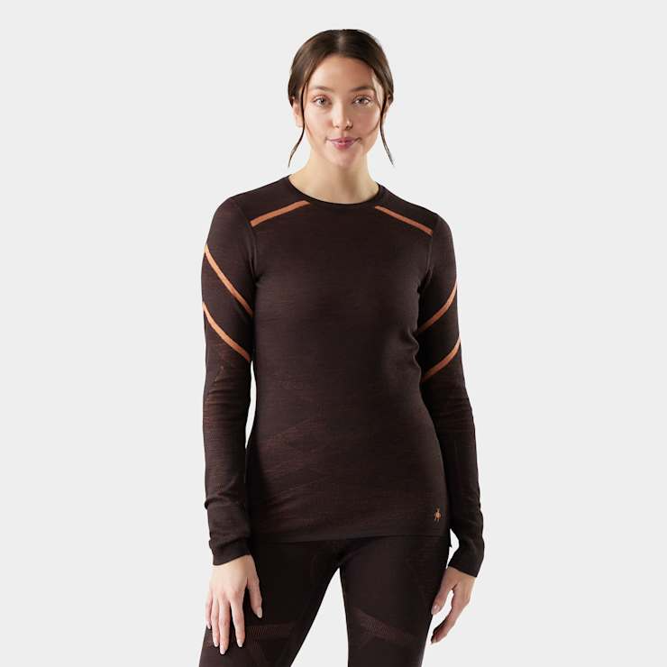Smartwool Women's Intraknit™ Thermal Merino Base Layer Crew-Mink/Terracotta-Killington Sports