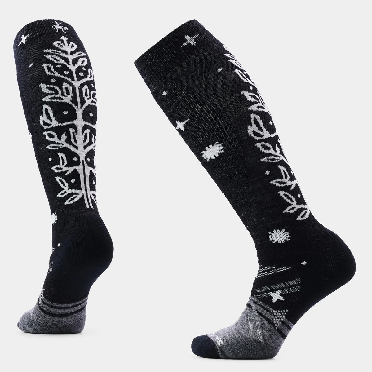 Smartwool Women's Ski Full Cushion Ice Blossom OTC Socks-Black-Killington Sports