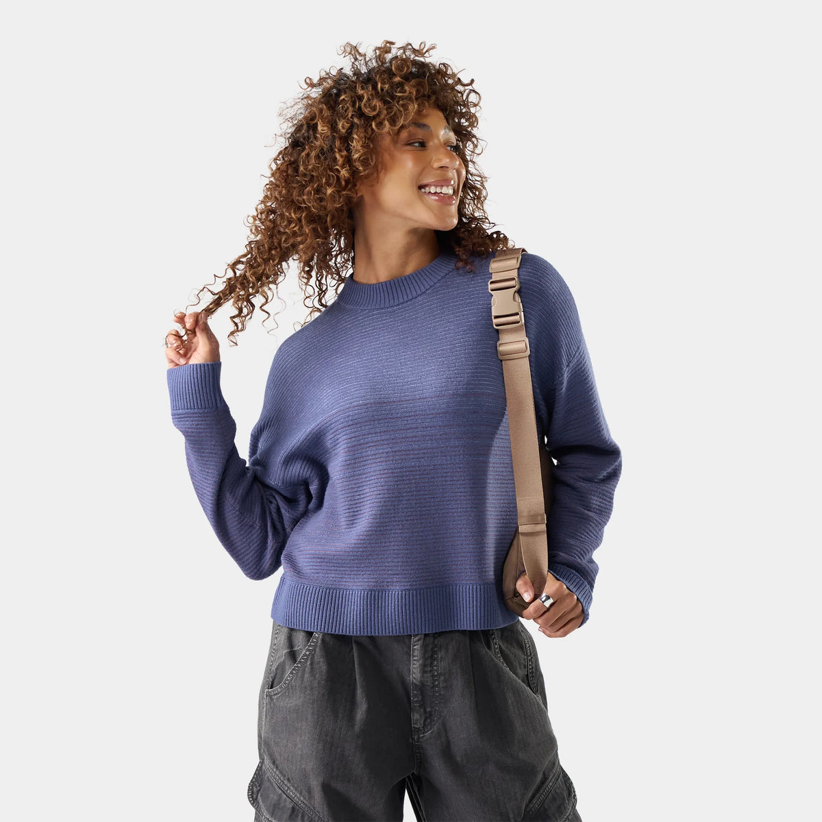 Smartwool Women's Summit Crew Sweater-Nightfall Blue-Killington Sports