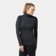 Smartwool Women's Thermal Merino Rib Turtleneck-Charcoal Heather-Killington Sports