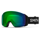 Smith 4D Mag Goggles + Bonus Lens-Black + ChromaPop Everyday Green Mirror & Storm Blue-Killington Sports