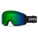 Smith 4D Mag Goggles + Bonus Lens-Black + ChromaPop Everyday Green Mirror & Storm Blue-Killington Sports
