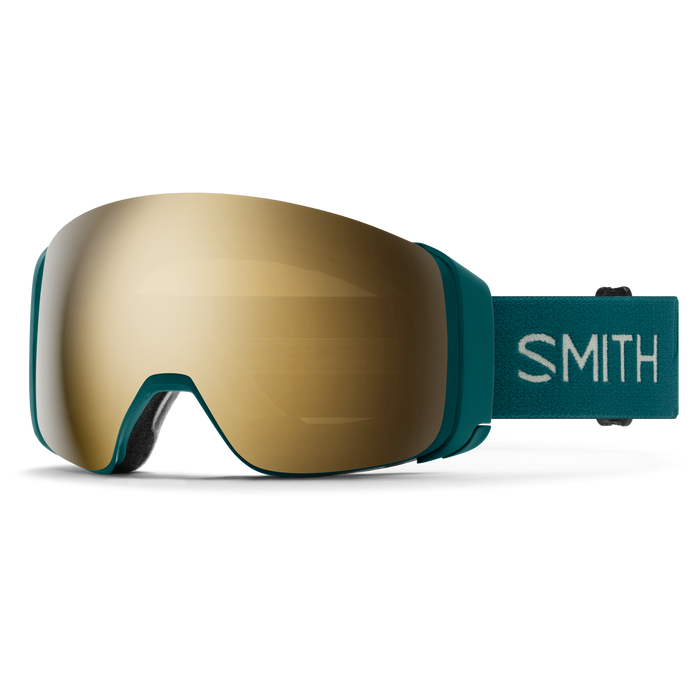 Smith 4D Mag Goggles + Bonus Lens-Malachite + ChromaPop Sun Black Gold Mirror & Storm Blue-Killington Sports