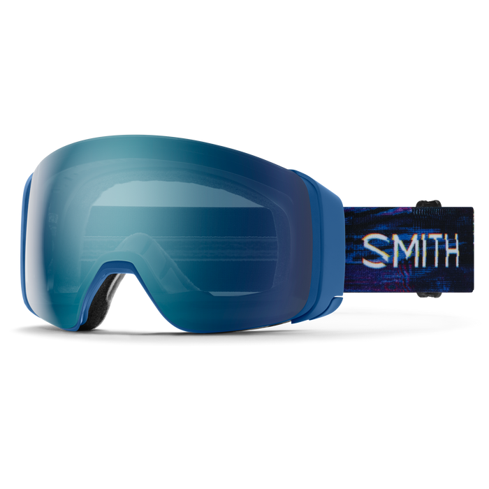 Smith 4D Mag Goggles + Bonus Lens-True Blue Glitch + ChromaPop Everyday Blue Mirror & Storm Blue-Killington Sports