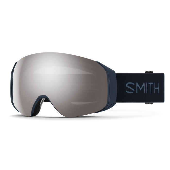 Smith 4D Mag S Goggles + Bonus Lens-Midnight Navy + ChromaPop Sun Platinum Mirror & Storm Blue-Killington Sports