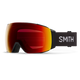 Smith I/O Mag Goggles + Bonus Lens-Black + ChromaPop Sun Red Mirror & Storm Yellow Flash-Killington Sports
