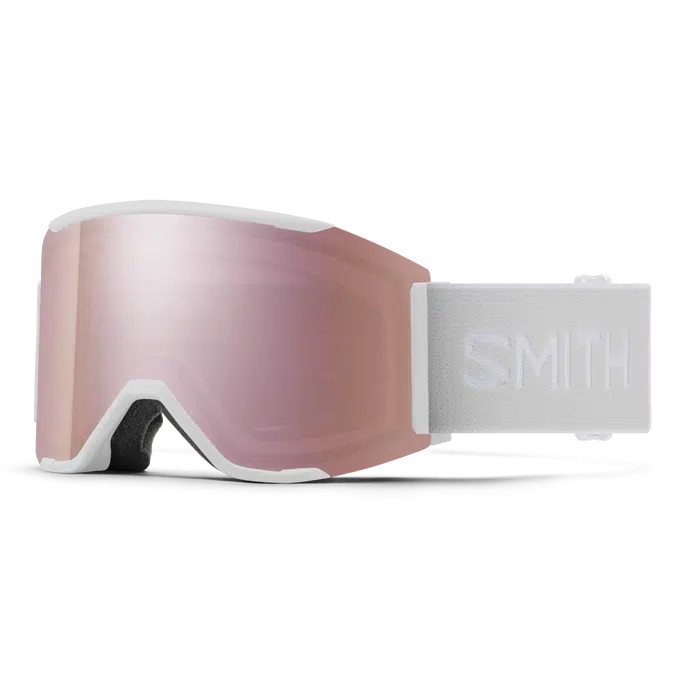 Smith Squad MAG Goggles w/ ChromaPop-White Vapor + ChromaPop Everyday Rose Gold Mirror-Killington Sports