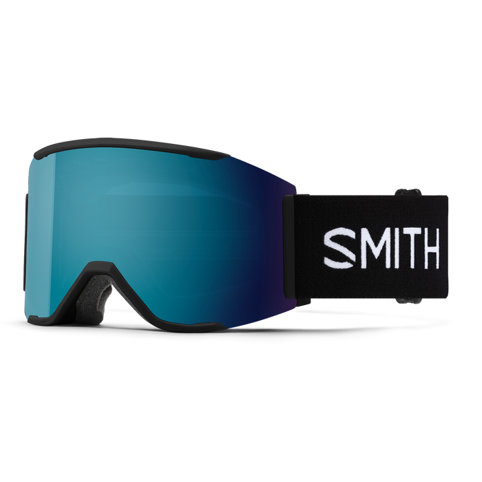 Smith Squad Mag Goggles + Bonus Lens-Black + ChromaPop Sun Blue Mirror & Storm Blue-Killington Sports