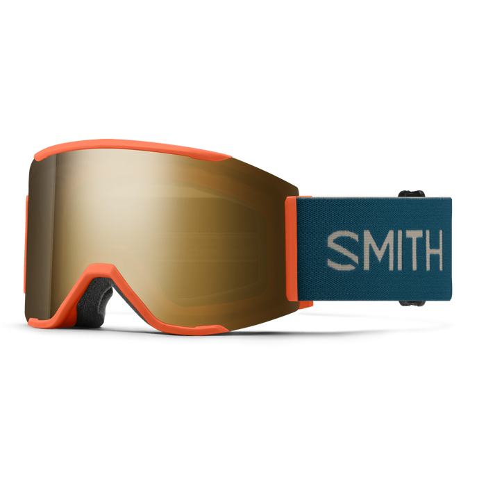 Smith Squad Mag Goggles + Bonus Lens-Rust + ChromaPop Sun Black Gold Mirror & Storm Blue-Killington Sports