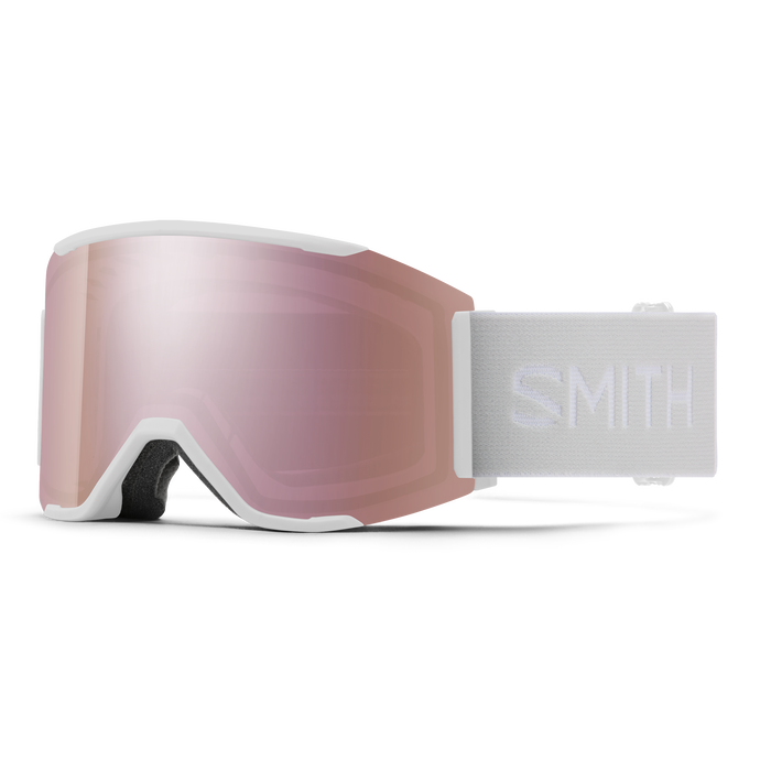 Smith Squad Mag Goggles + Bonus Lens-White Vapor + ChromaPop Everyday Rose Gold Mirror & Storm Rose Flash-Killington Sports