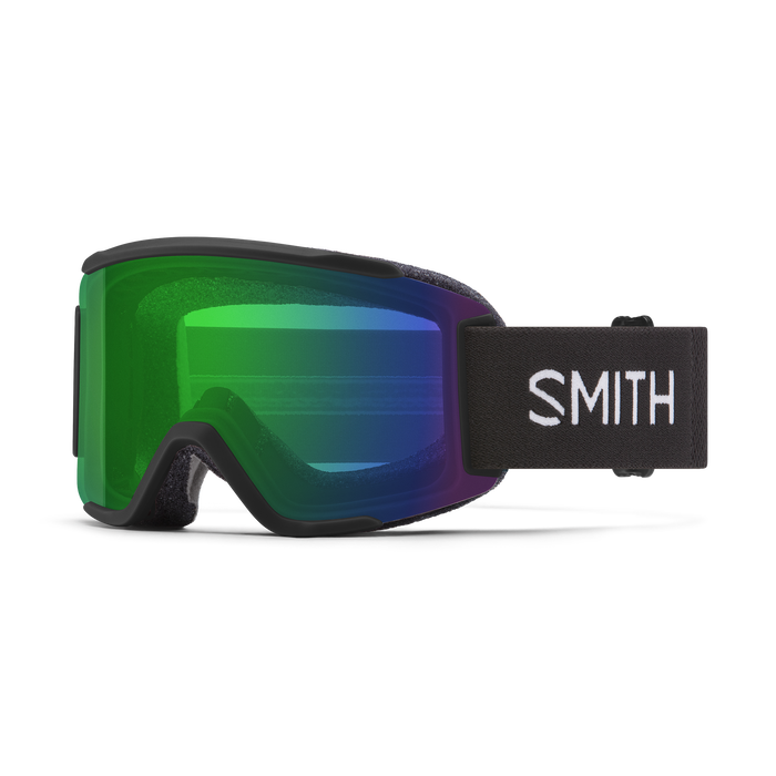 Smith Squad S Goggles + Bonus Lens-Black + ChromaPop Everyday Green Mirror & Clear-Killington Sports