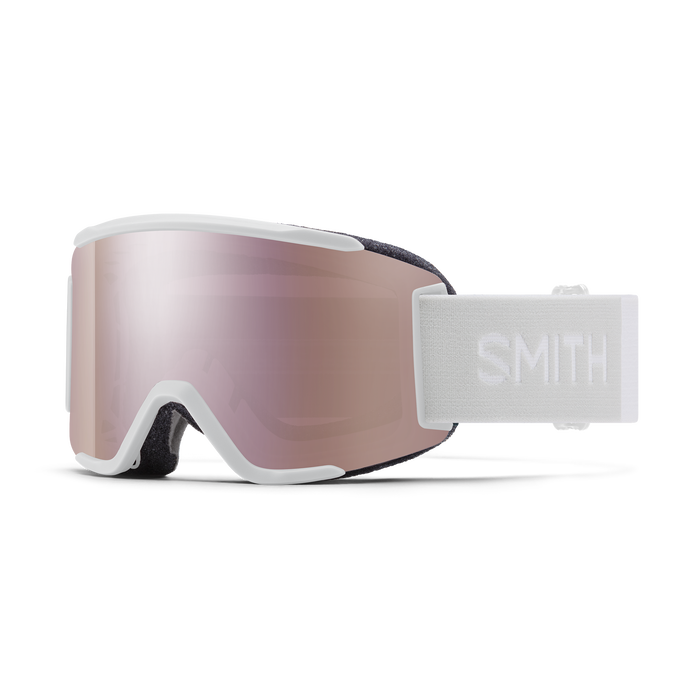 Smith Squad S Goggles + Bonus Lens-White Vapor + ChromaPop Everyday Rose Gold Mirror & Clear-Killington Sports