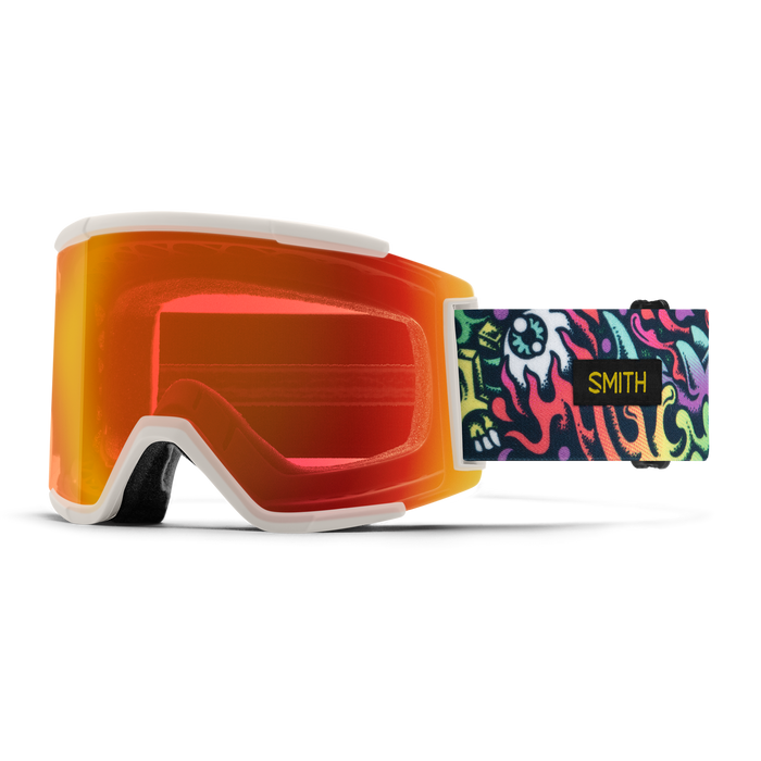 Smith Squad XL Goggles + Bonus Lens-Artist Series Tall boy + ChromaPop Everday Red Mirror & Storm Yellow Flash-Killington Sports