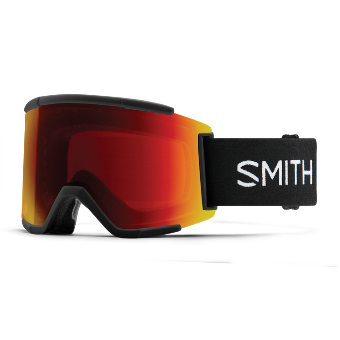 Smith Squad XL Goggles + Bonus Lens-Black + ChromaPop Sun Red Mirror & Storm Yellow Flash-Killington Sports