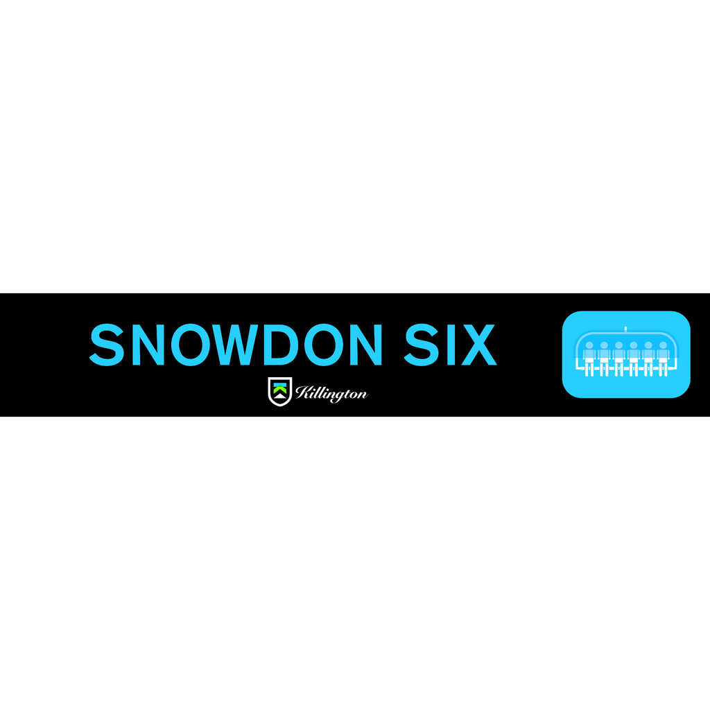 Snowdon Chair Lift Sign-Killington Logo-Snowdon Six-Killington Sports
