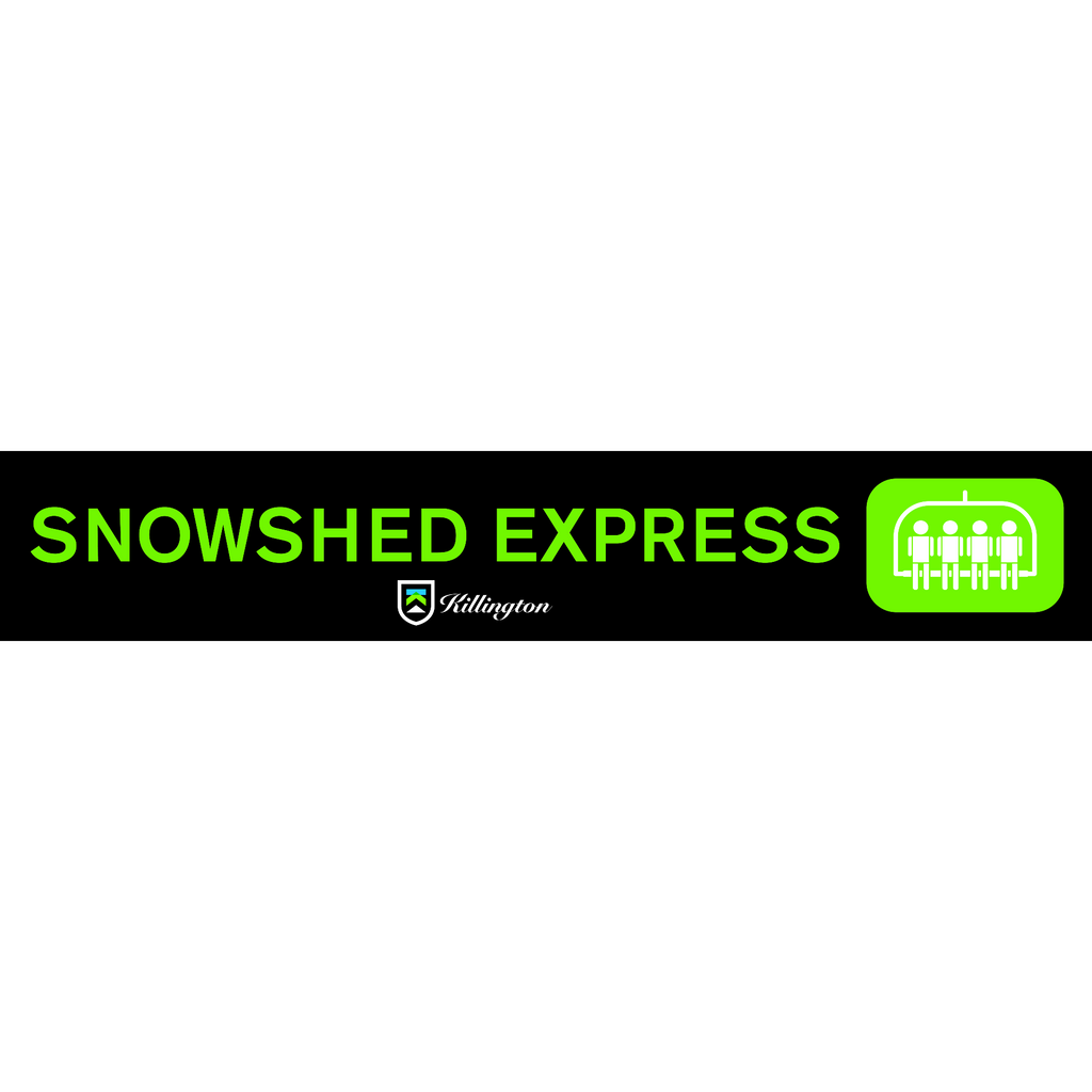 Snowshed Chair Lift Sign-Killington Logo-Snowshed Express-Killington Sports