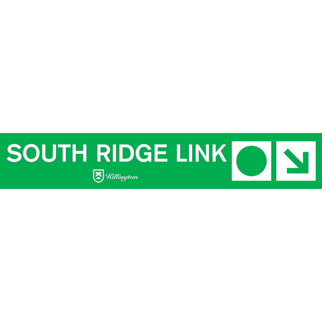 South Ridge Link Trail Sign-Killington Sports