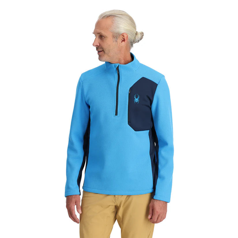 Spyder Men's Bandit 1/2 Zip Fleece Jacket-Aether Blue-Killington Sports