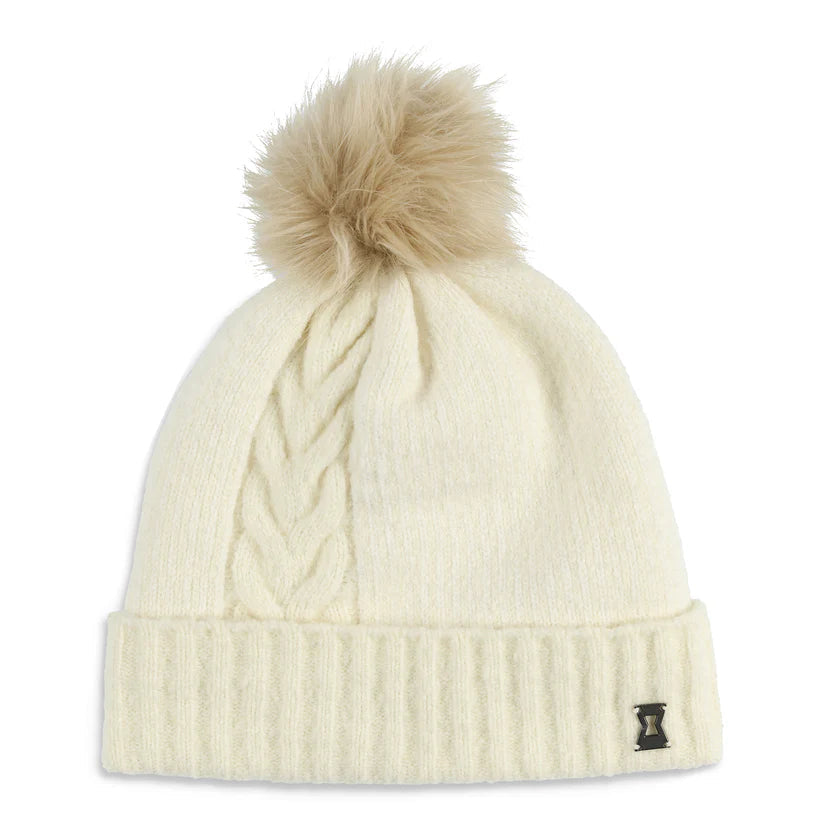 Spyder Plait Pom Hat-Vanilla Latte-Killington Sports