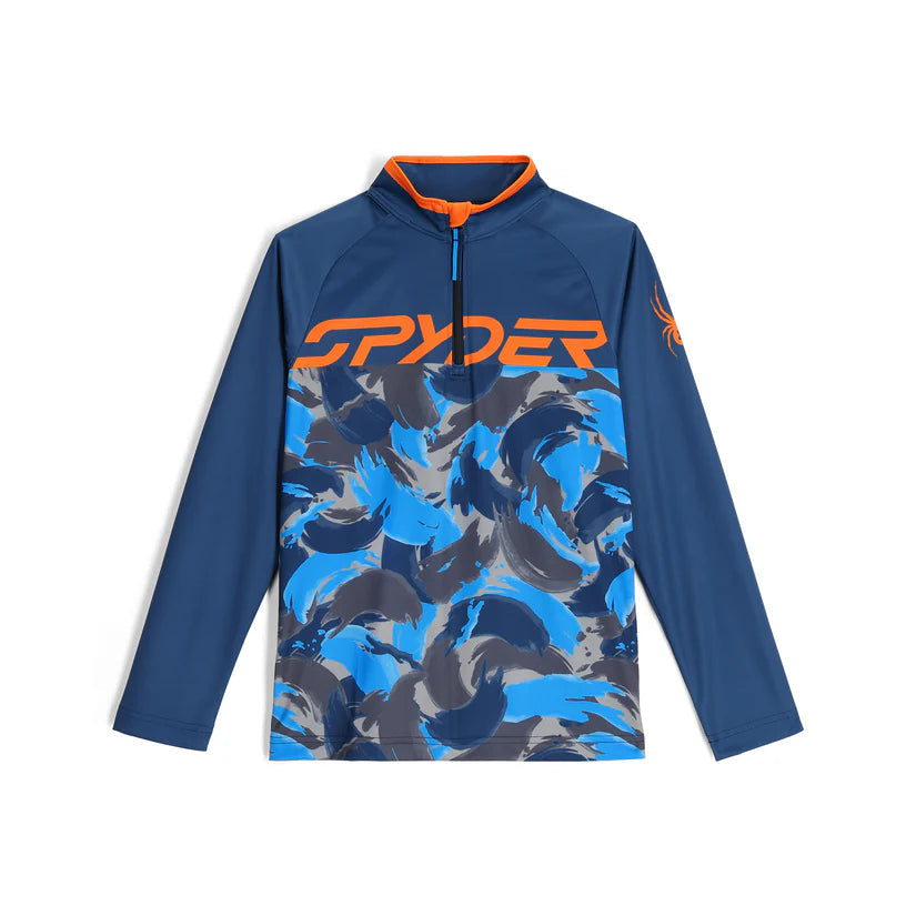 Spyder Youth Camo 1/2 Zip-True Navy-Killington Sports