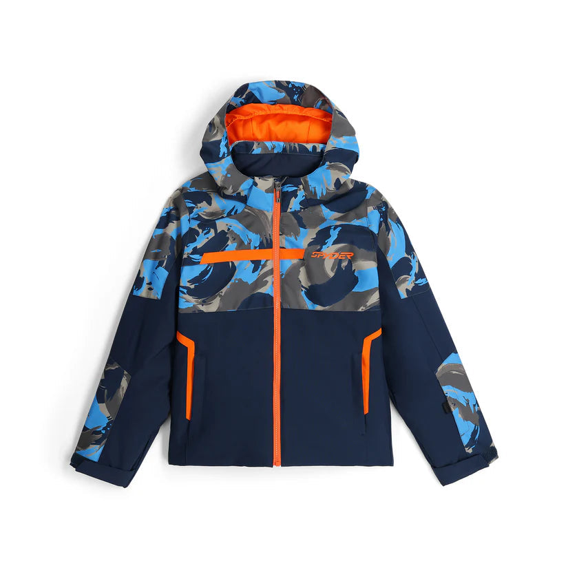 Spyder Youth Challenger Insulated Jacket-Camouflage Aether Blue-Killington Sports