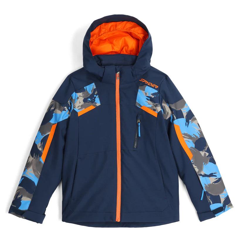 Spyder Youth Leader Insulated Jacket-Camouflage Aether Blue-Killington Sports