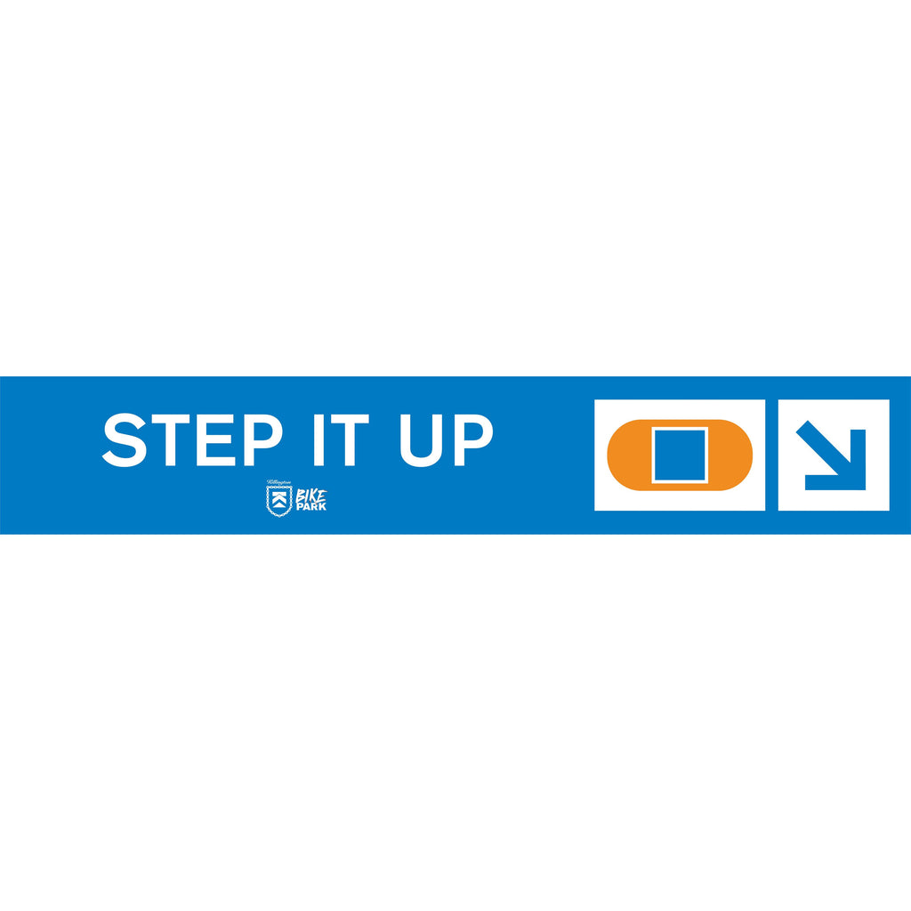 Step It Up Mountain Bike Trail Sign-Killington Sports