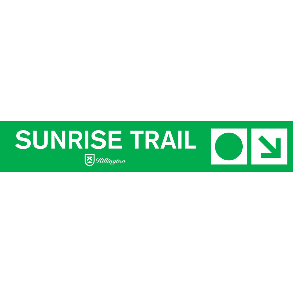 Sunrise Trail Sign-Killington Sports