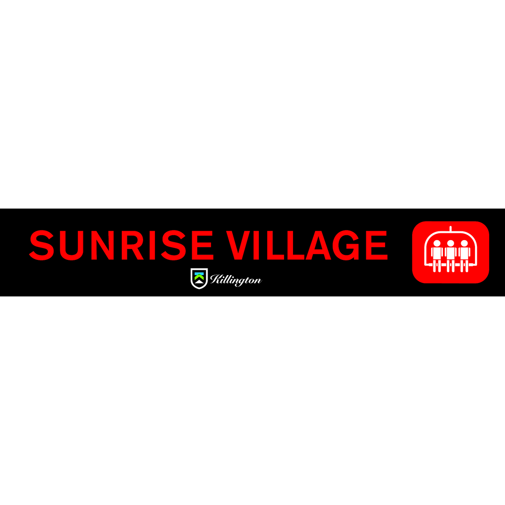 Sunrise Village Chair Lift Sign-Killington Logo-Killington Sports
