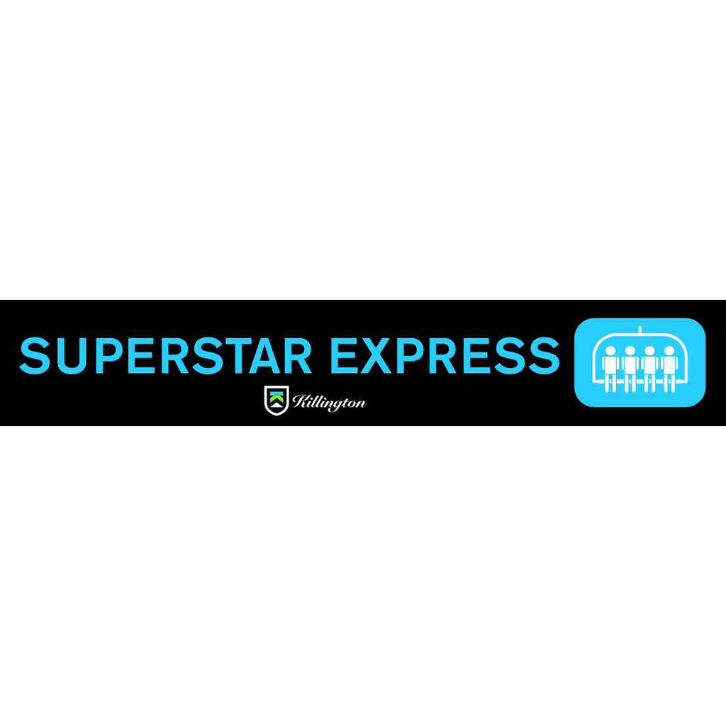 Superstar Express Chair Lift Sign-Killington Logo-Killington Sports