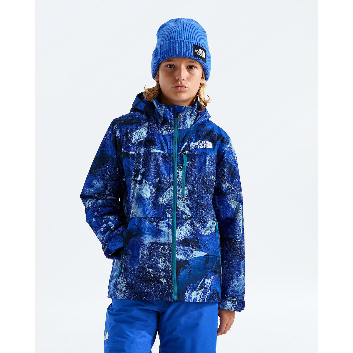 The North Face Boys' Freedom Insulated Jacket - Print-Bold Blue Half Dome Strata Print-Killington Sports