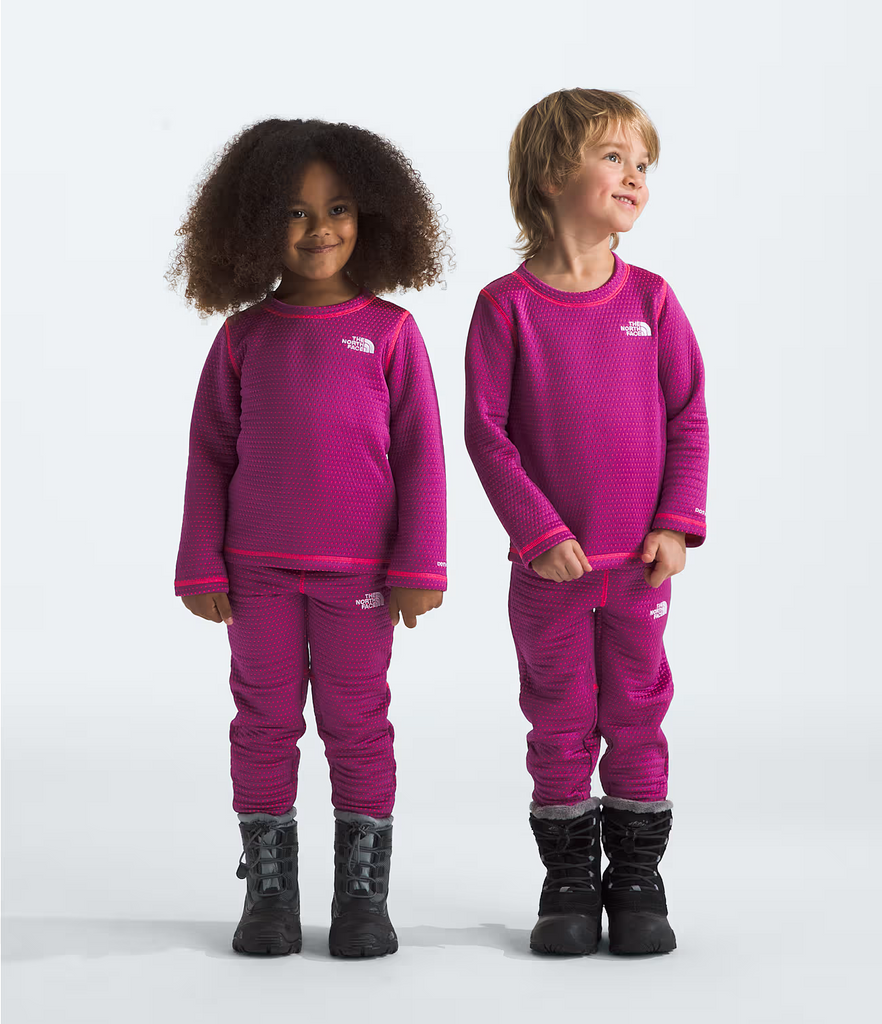 The North Face Kids' Dotknit Thermal Set-Deep Mulberry-Killington Sports