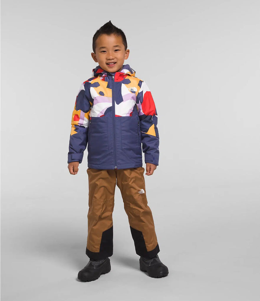 The North Face Kids' Freedom Insulated Jacket-Cave Blue Collage Shapes Print-Killington Sports