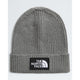 The North Face Kids' TNF™ Logo Box Cuffed Beanie-TNF Medium Grey Heather-Killington Sports