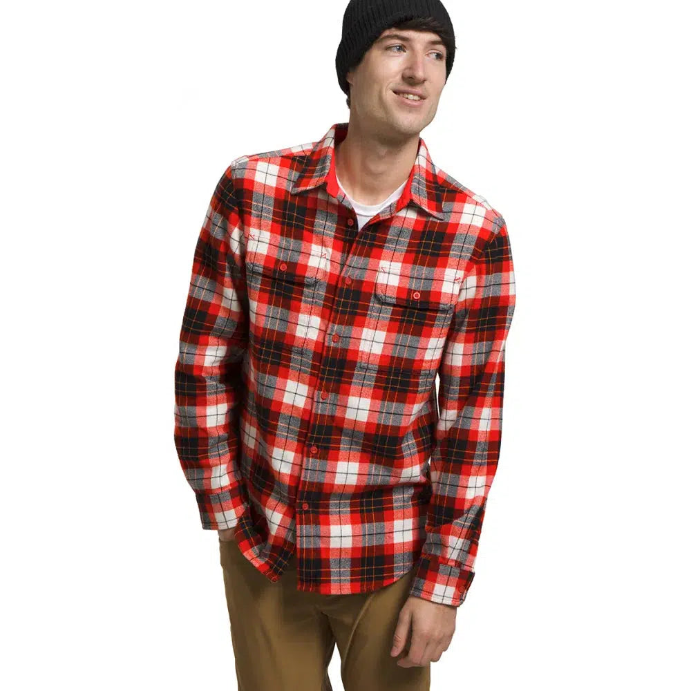 The North Face Men's Arroyo Flannel Shirt-Fiery Red Medium Icon Plaid 2-Killington Sports