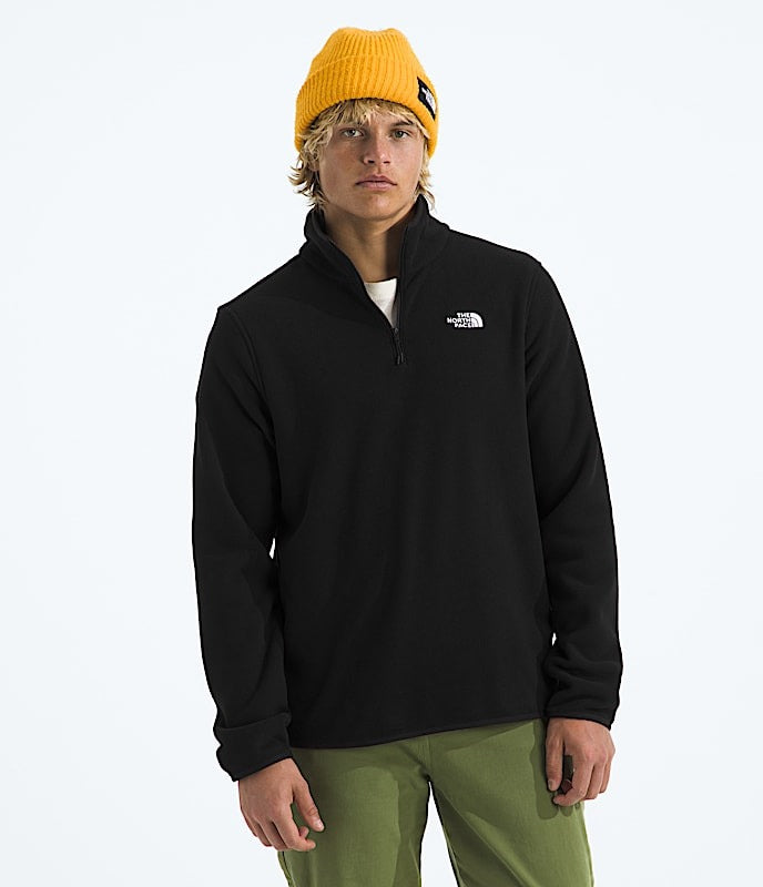 The North Face Men's Glacier Fleece 1/4 Zip Jacket-TNF Black-Killington Sports