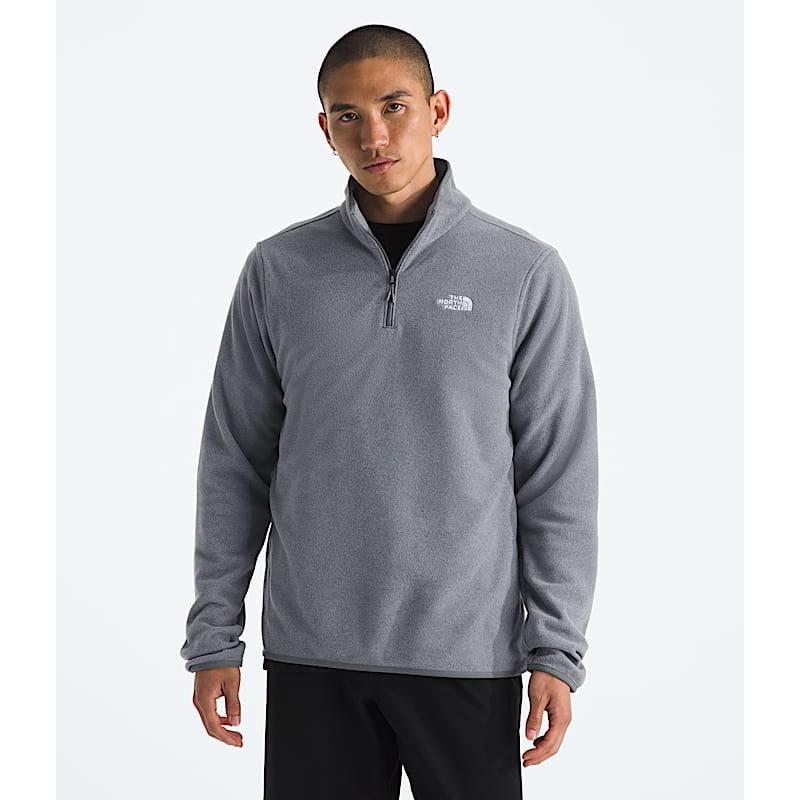 The North Face Men's Glacier Fleece 1/4 Zip Jacket-TNF Mid Grey Heather-Killington Sports
