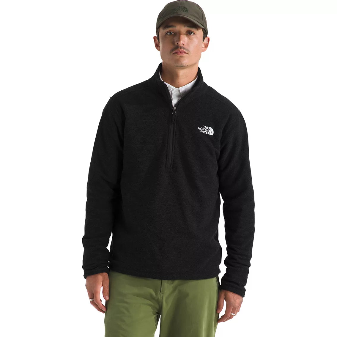 The North Face Men's Textured Cap Rock 1/4 Zip-TNF Black Heather-Killington Sports
