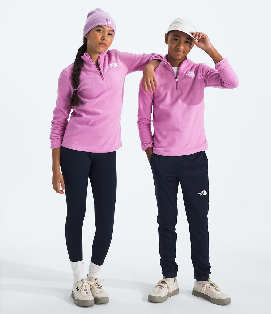 The North Face Teen Glacier 1/4 Zip Pullover-Dragonfruit-Killington Sports