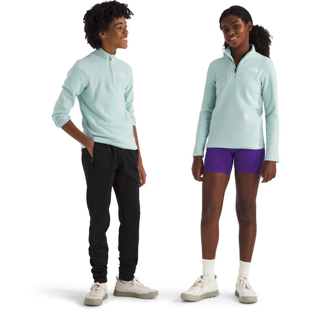 The North Face Teen Glacier 1/4 Zip Pullover-Muted Pine-Killington Sports