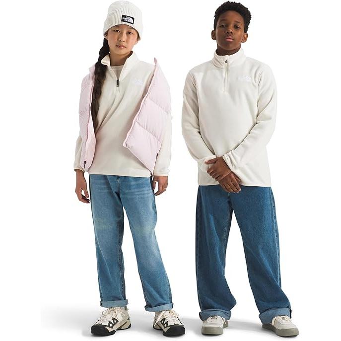 The North Face Teen Glacier ¼ Zip Pullover-White Dune-Killington Sports
