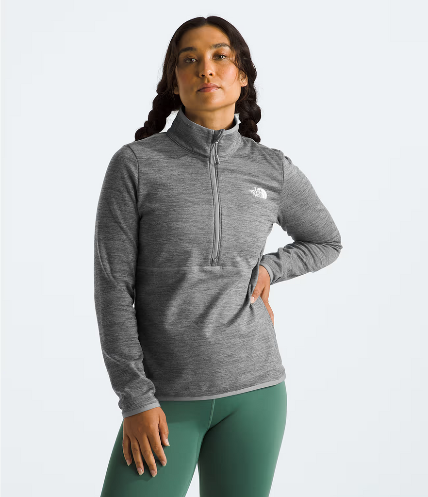 The North Face Women's Canyonlands ¼ Zip-TNF Medium Grey Heather-Killington Sports