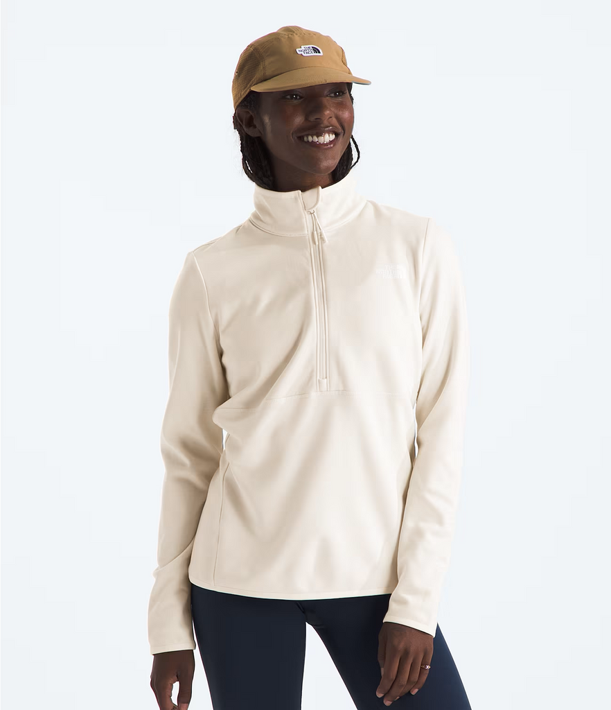 The North Face Women's Canyonlands ¼ Zip-White Dune Heather-Killington Sports