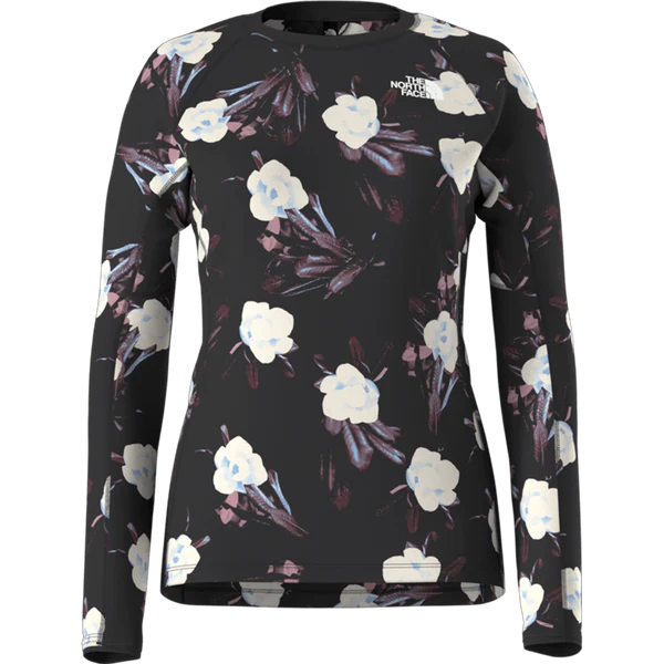 The North Face Women's FD Pro 160 Crew-TNF Black Winter Flowers Print-Killington Sports