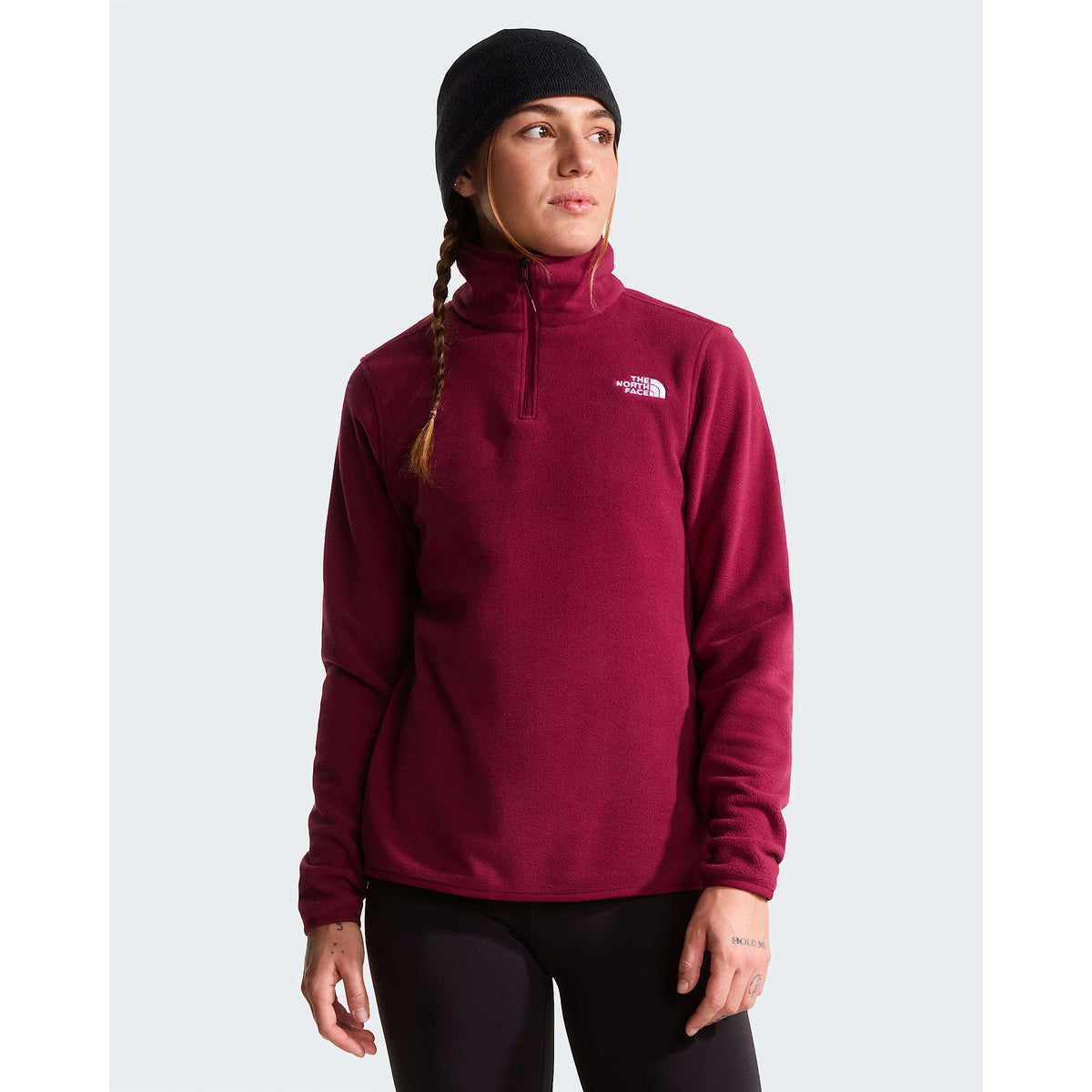 The North Face Women's Glacier Fleece ¼ Zip Jacket-Burgundy Crush-Killington Sports