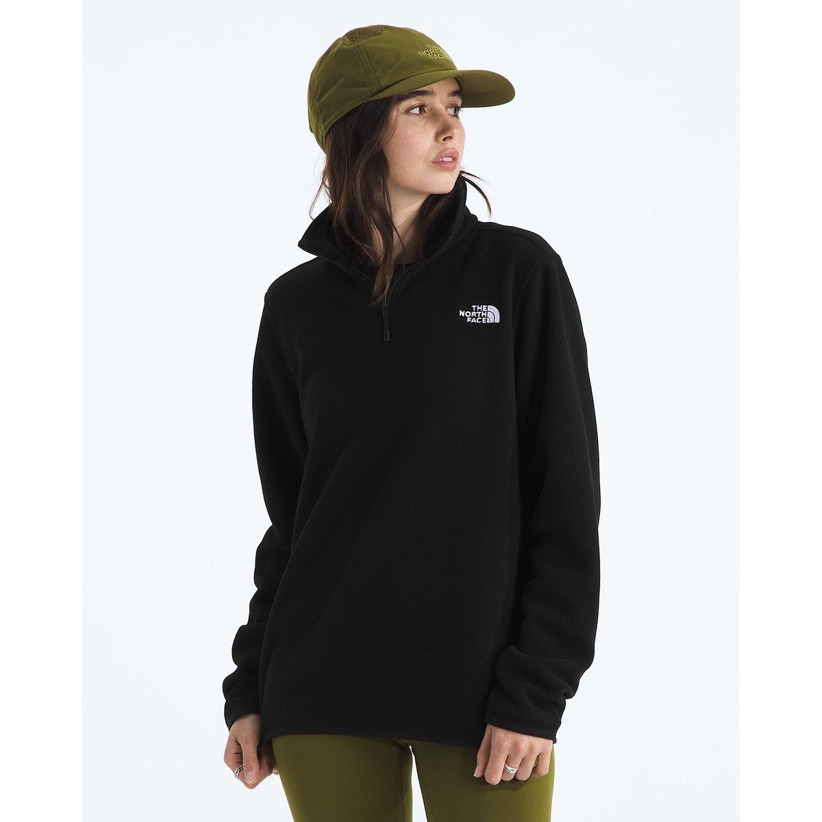 The North Face Women's Glacier Fleece ¼ Zip Jacket-TNF Black-Killington Sports
