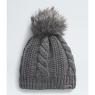 The North Face Women's Oh Mega Fur Pom Lined Beanie-TNF Medium Grey Heather-Killington Sports